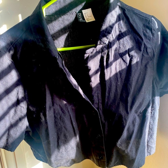 Black Crop top + wrap skirt *SET* - Picture 2 of 2